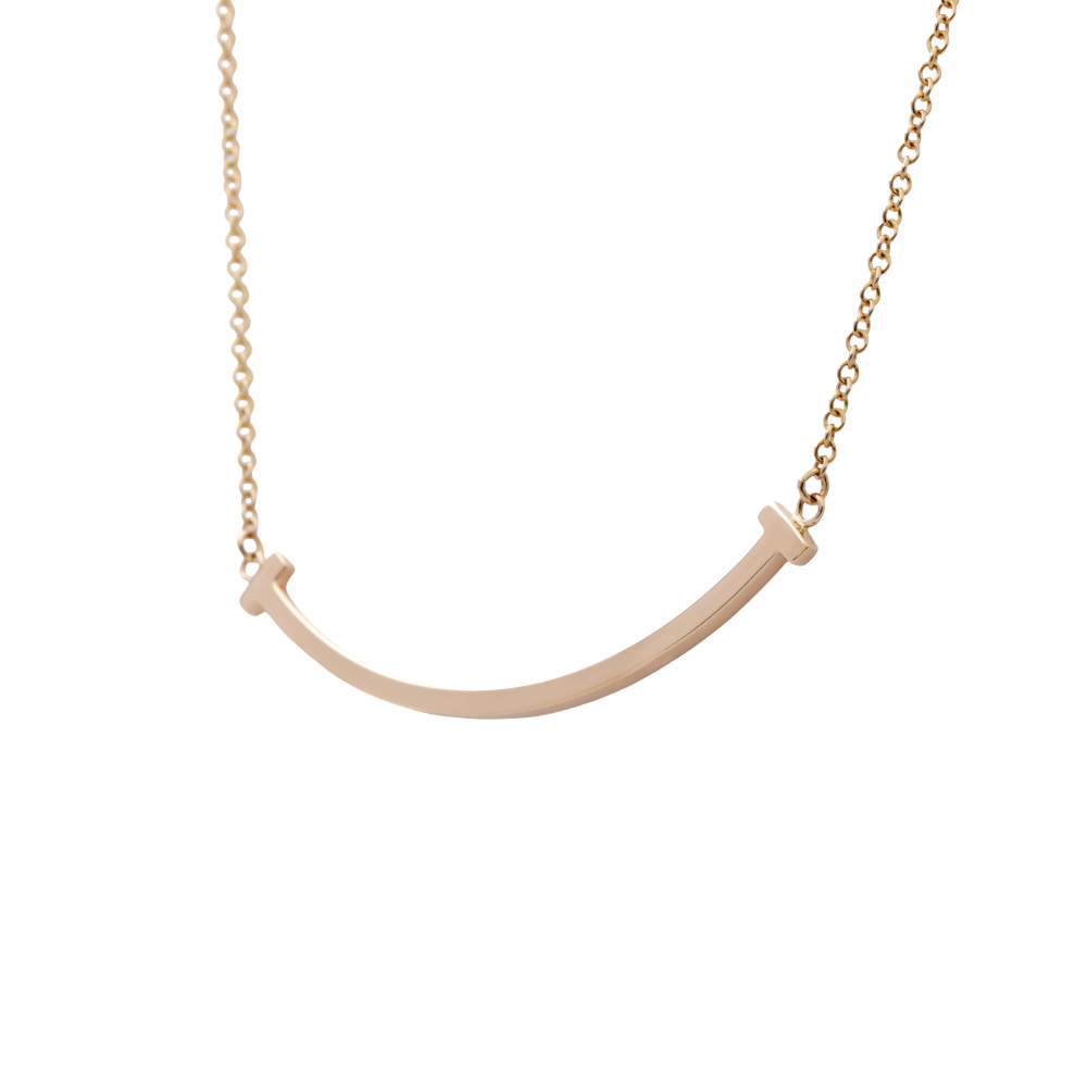 Tiffany & Co. Tiffany T Smile Necklace 18K Rose Gold 60011678