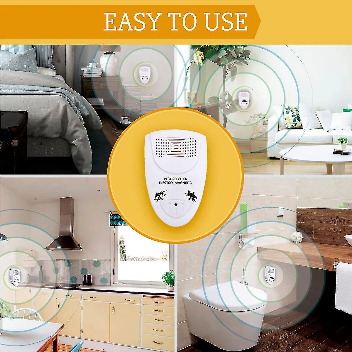 Ultrasonic Bat Repellent - Get Rid Of Bats In 72 Hours2pcs-white-eu