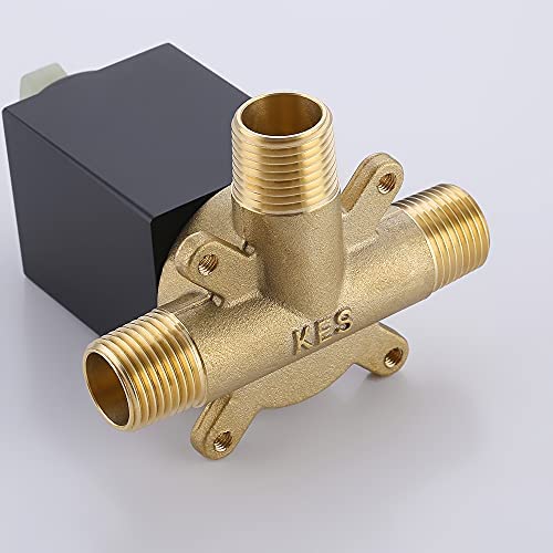 KES Black Shower Faucet Shower Valve Rain Shower