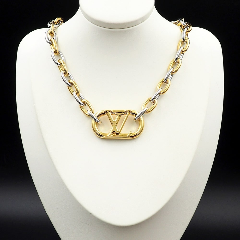 Louis Vuitton Everyday Chain Lv Necklace Gold And Silver