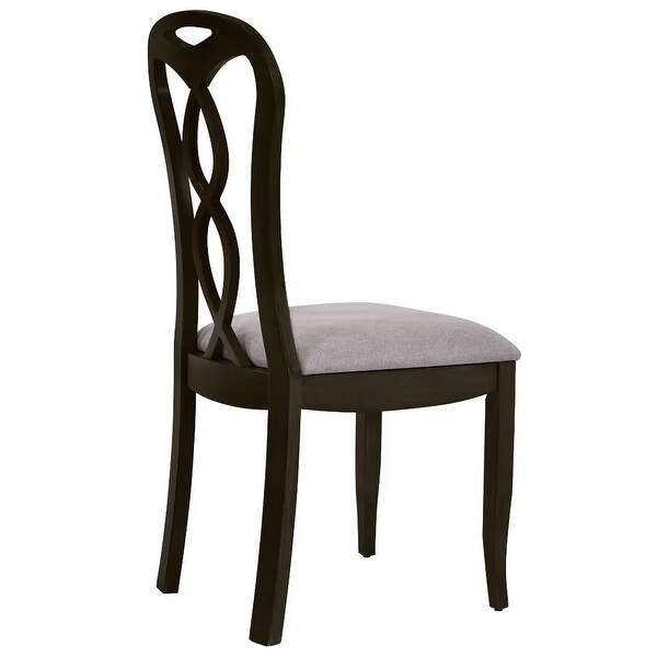 Trestle Dining Table Set with Upholstered Dining Chairs,Smooth Backs