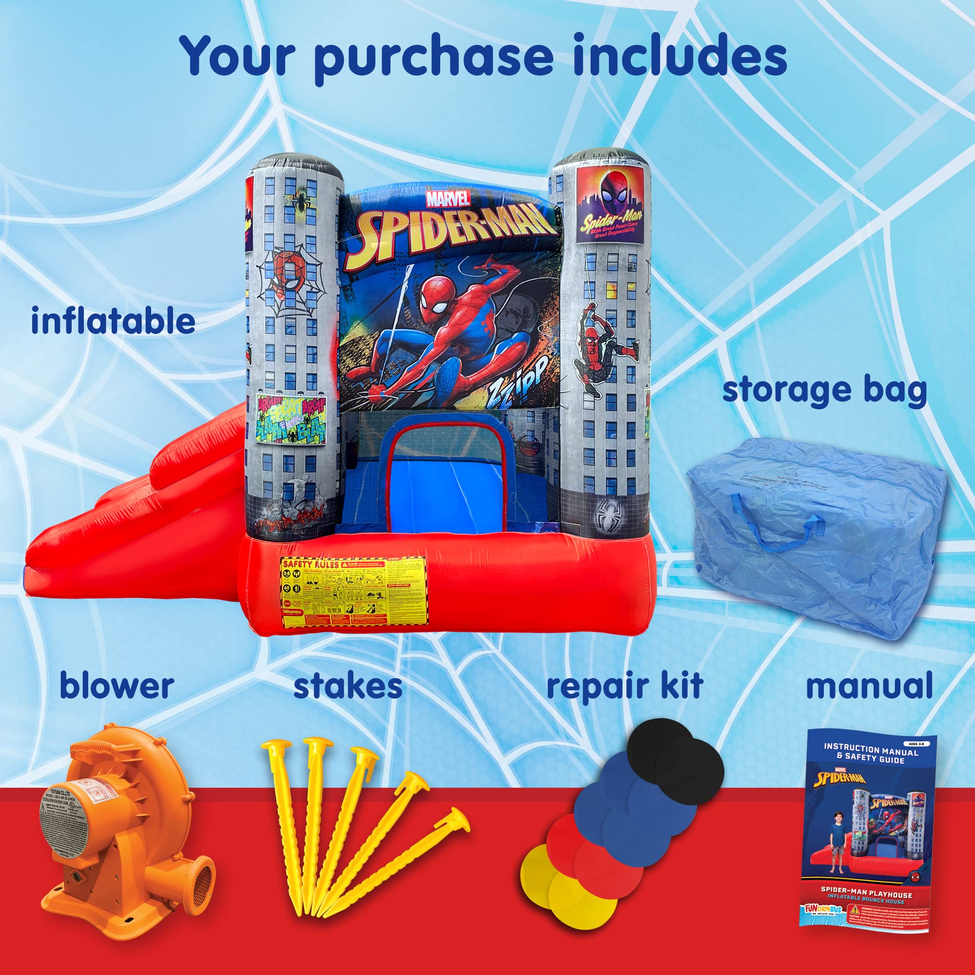 Marvel Spider Man Outdoor Bounce Blower