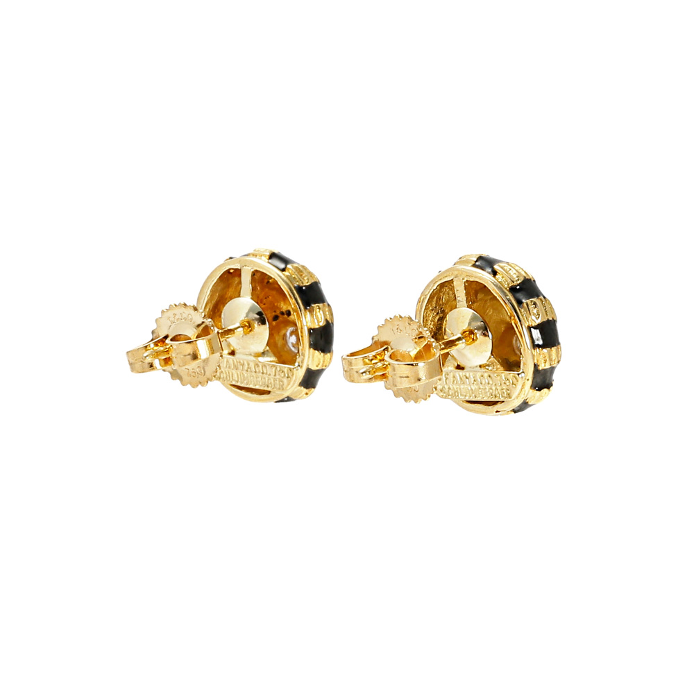 Tiffany & Co. Schlumberger Diamond Earrings 18K Yellow Gold