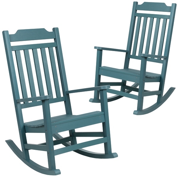 2 Pack AllWeather Faux Wood Rocking Chair