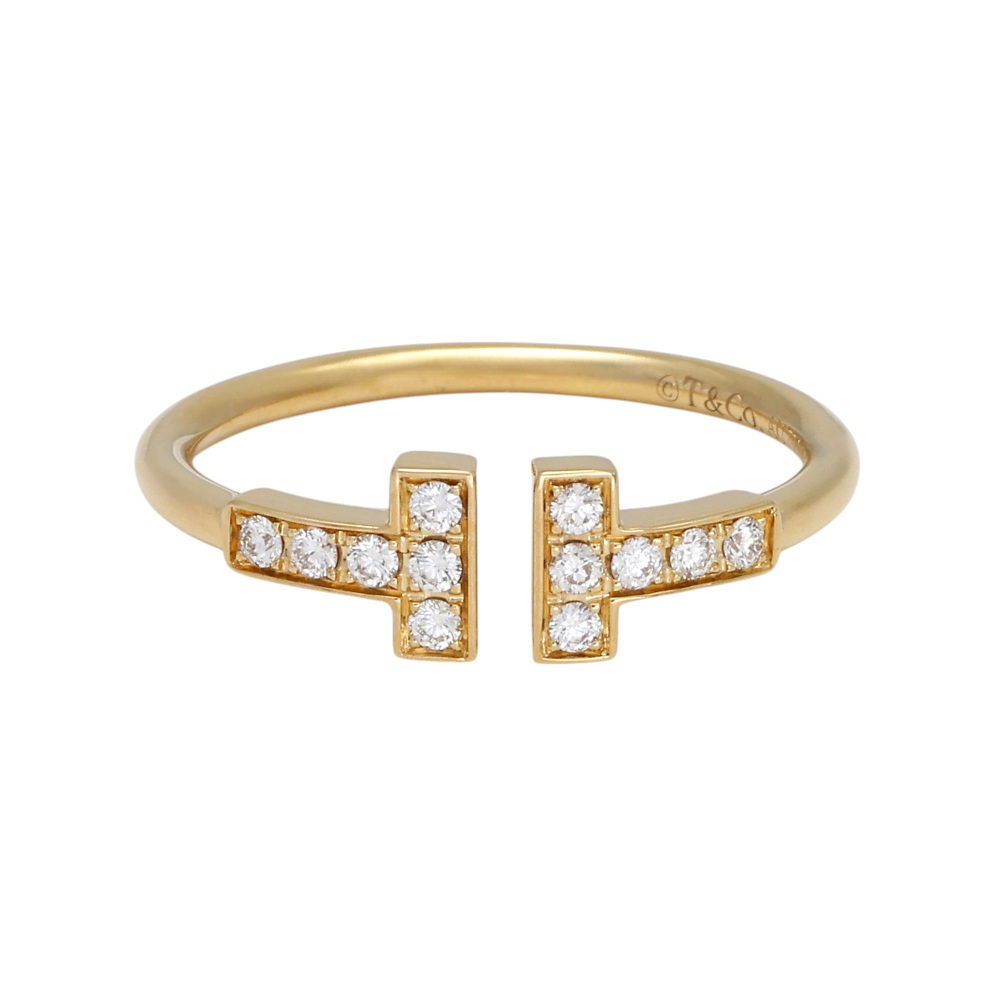 Tiffany & Co. Tiffany T Diamond Wire Ring 18K Yellow Gold 60147091
