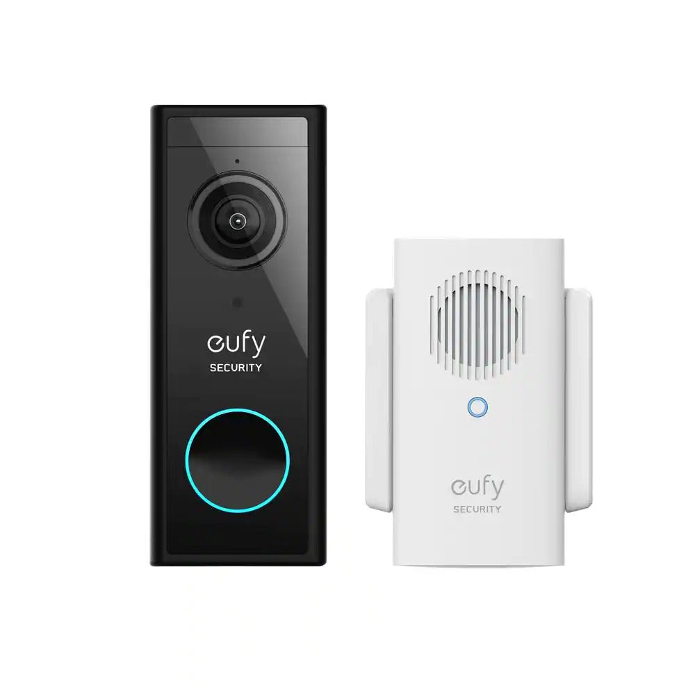2026 Security Video Doorbell 2K Wi-Fi Wireless Smart Video Camera with Chime – Black