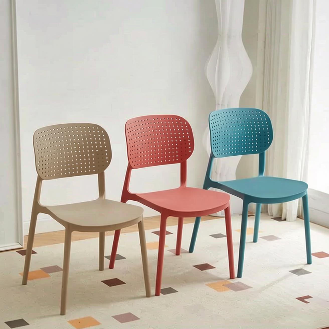Dining Chair Plastic Stool Simple Chair Kerusi Makan Cafe PP Stool Stacked Household Thickened Stools Creative Chair