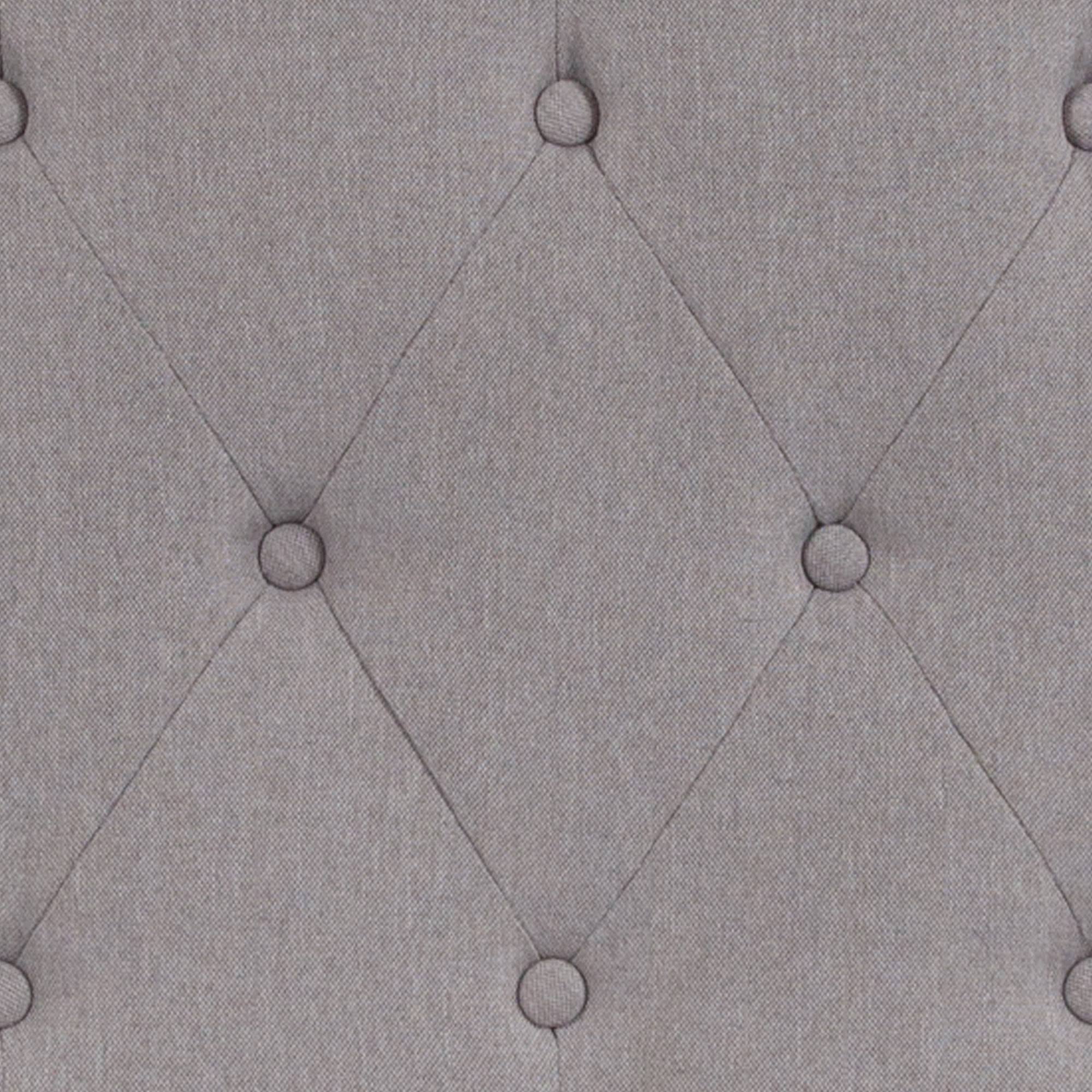 Emma + Oliver Arched Button Tufted Queen Size Headboard in Light Gray Fabric