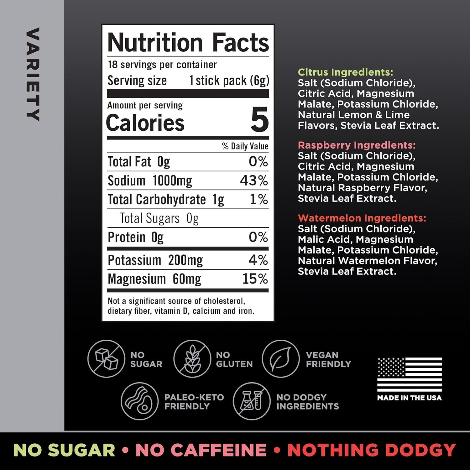 Zero Sugar Electrolytes – Variety Pack Bundle | Drink Mix | 54-Count