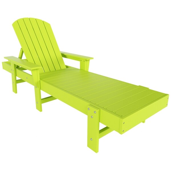 Polytrends Altura Poly EcoFriendly All Weather Reclining Chaise Lounge with Arms