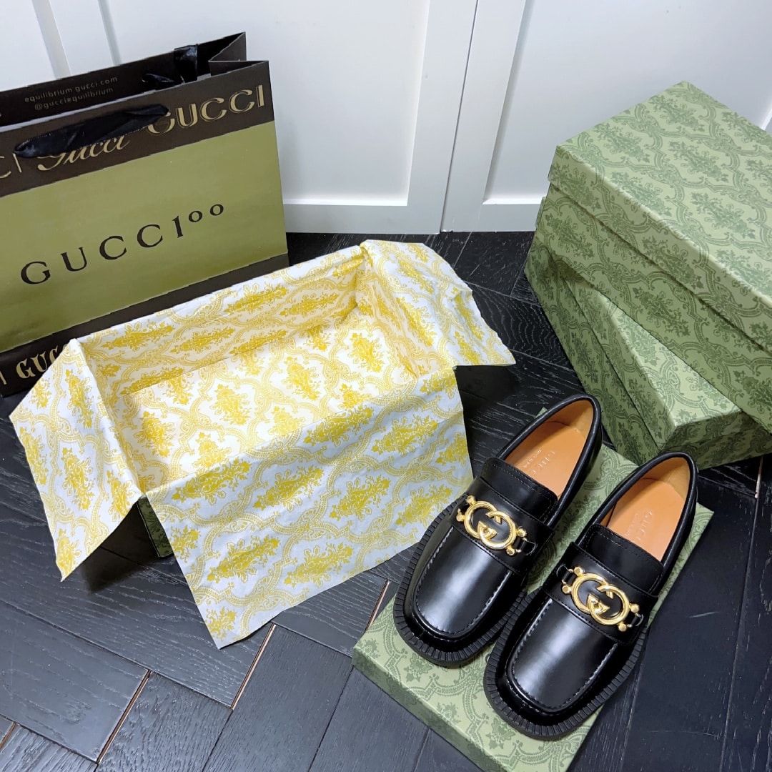 Gucci Womens Loafer With Interlocking G ?701791 10R60 1000