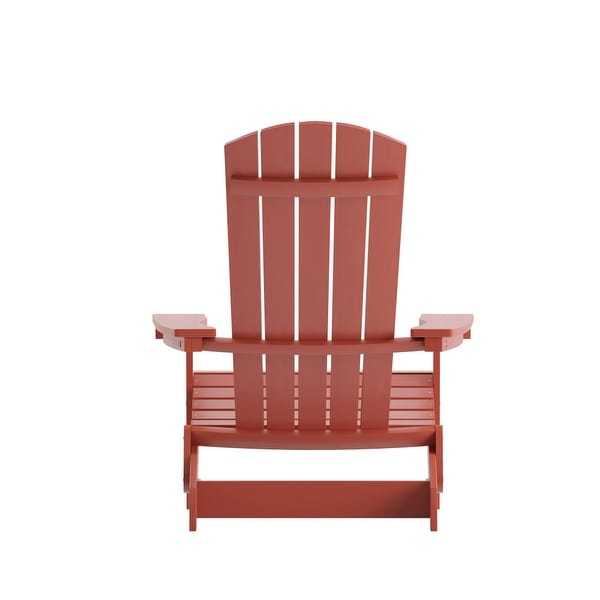AllWeather Poly Resin Folding Adirondack Chair