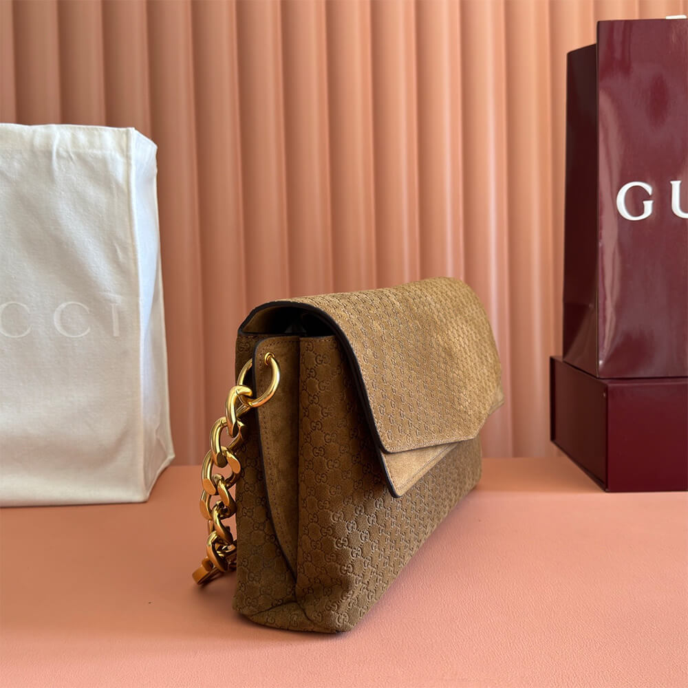 Gucci Large shoulder bag with chain(HIGH-END GRADE)