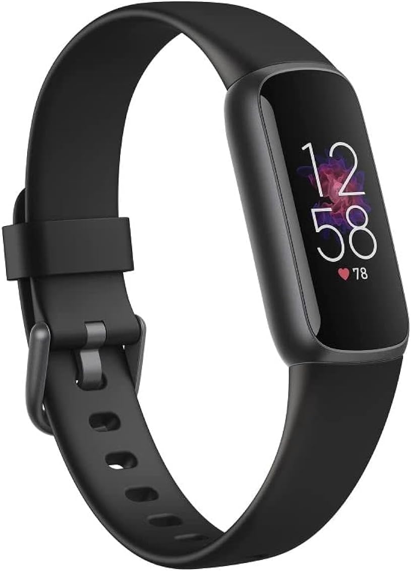Fitness and Wellness-Tracker with Stress Management, Sleep-Tracking and 24/7 Heart Rate, One Size S L Bands Included, Lunar White/Soft Gold Stainless Steel, 1 Count
