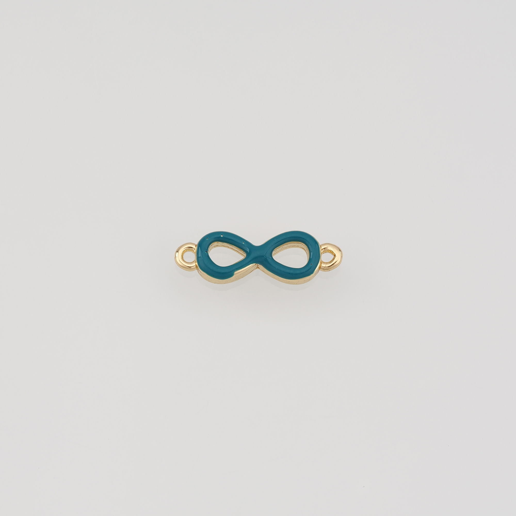 18K Gold Filled Infinity Connector,Enamel Infinity Charm Necklace Bracelet for DIY Jewelry Making Supply