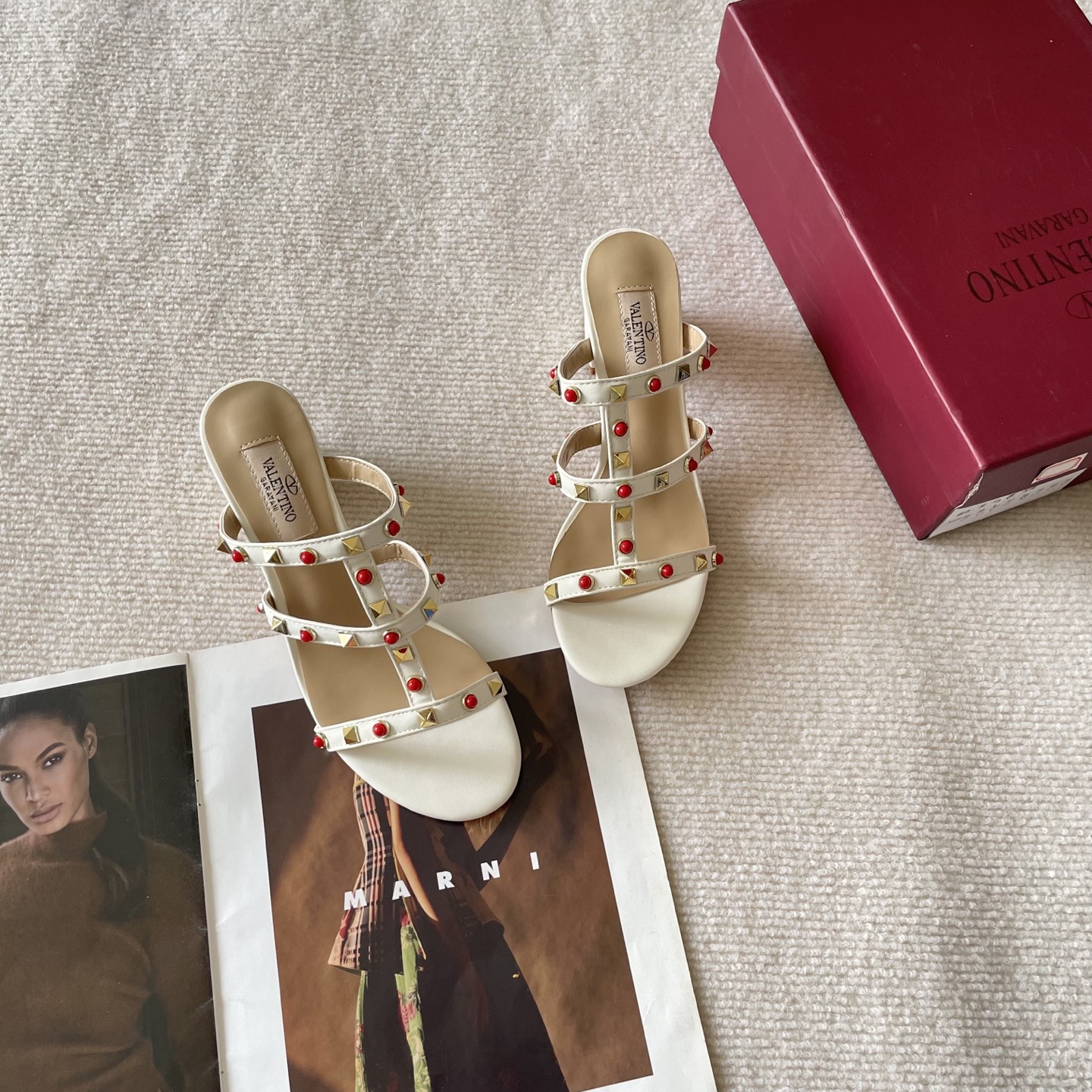 Valentino jeweled block heel sandals - cnluxepick