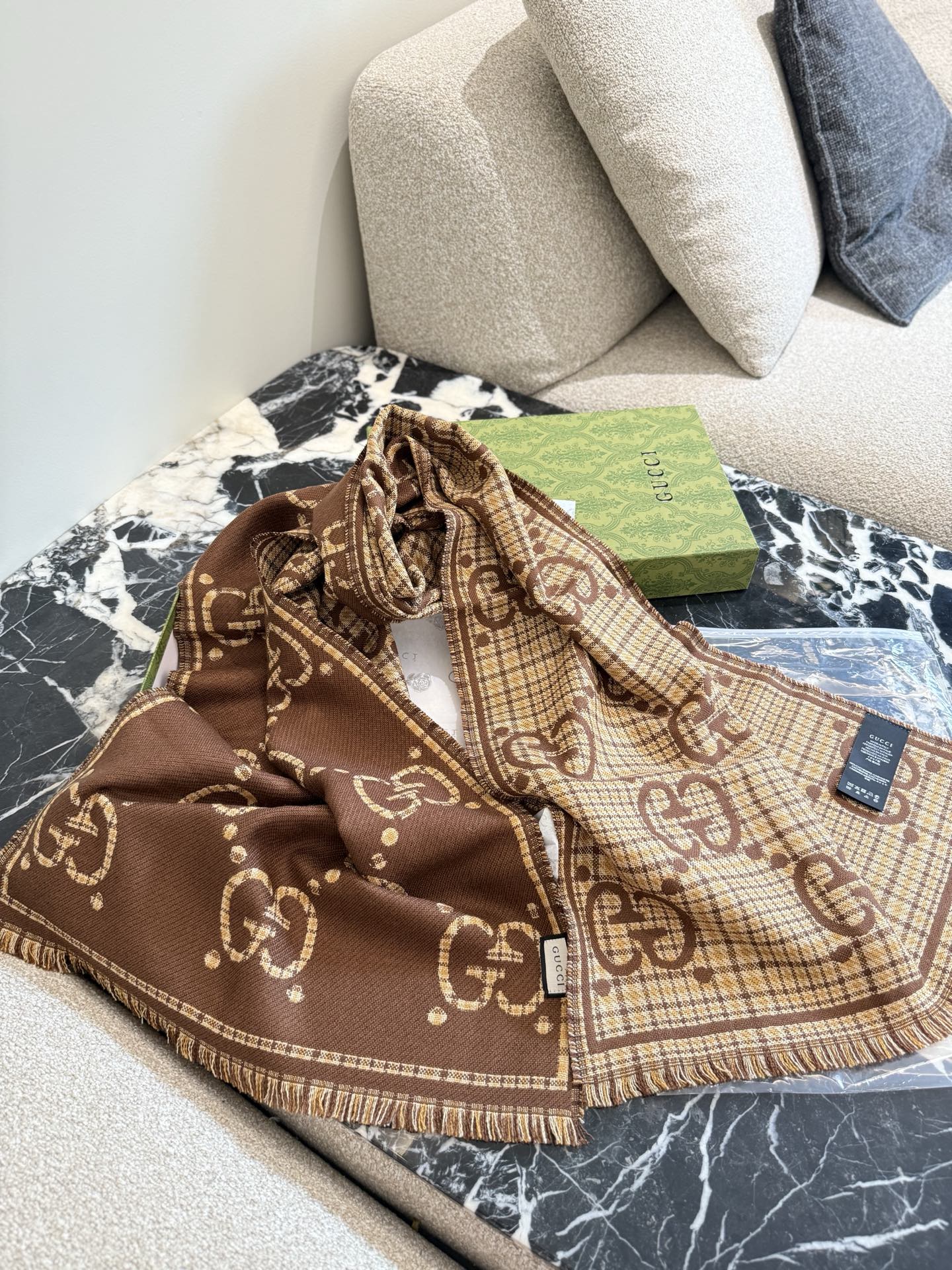 Gucci Plaid Scarf - cnluxepick