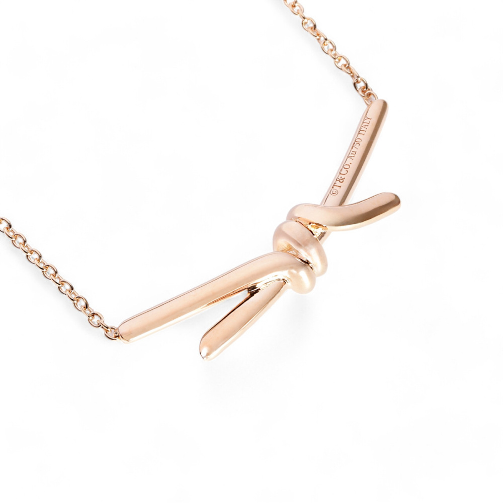 Tiffany & Co. Knot Necklace 18K Rose Gold 70152460