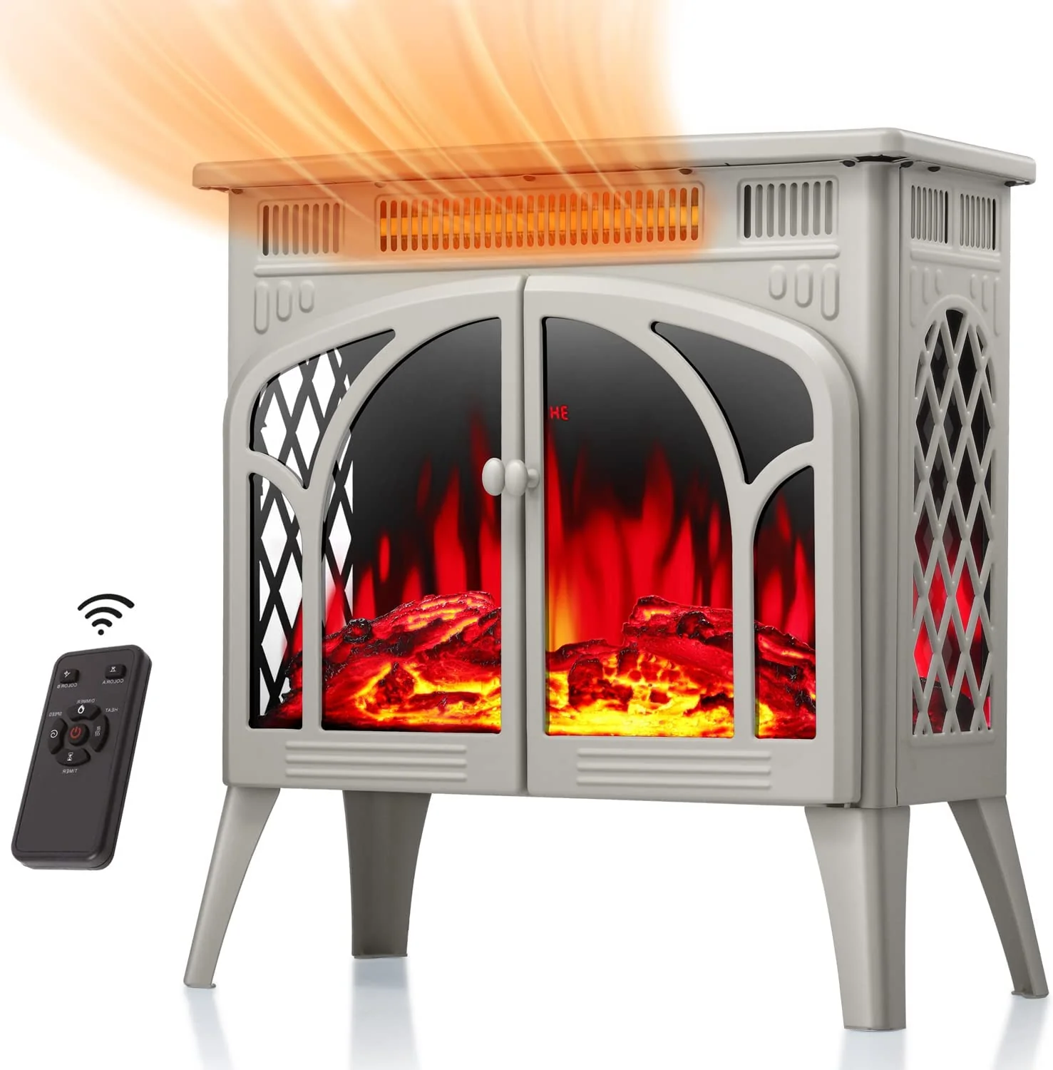 25 Inches 3D Infrared Free Standing Electric Fireplace Stove S230B