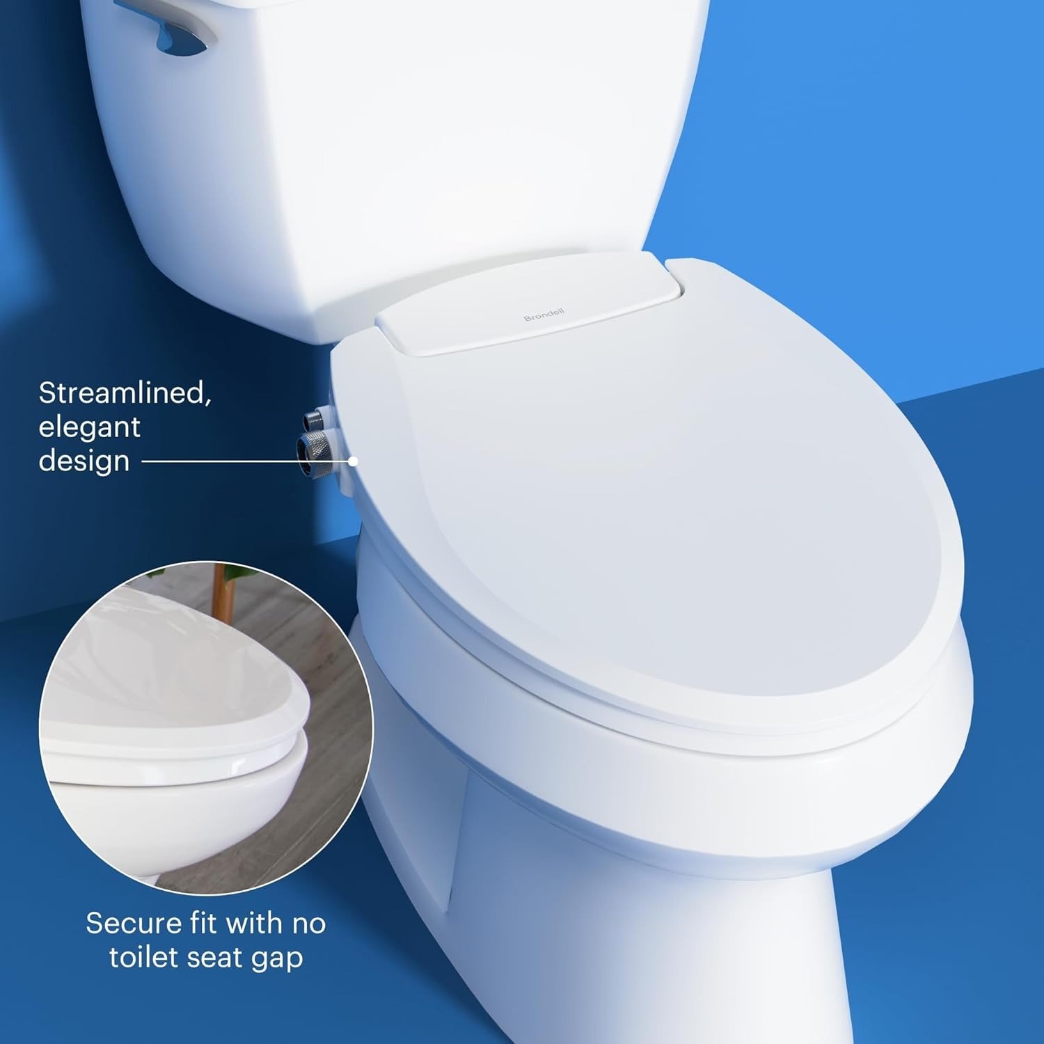 Non-Electric Elongated Bidet Toilet Seat, Dual Nozzle Fresh Water Bidet for Bathroom