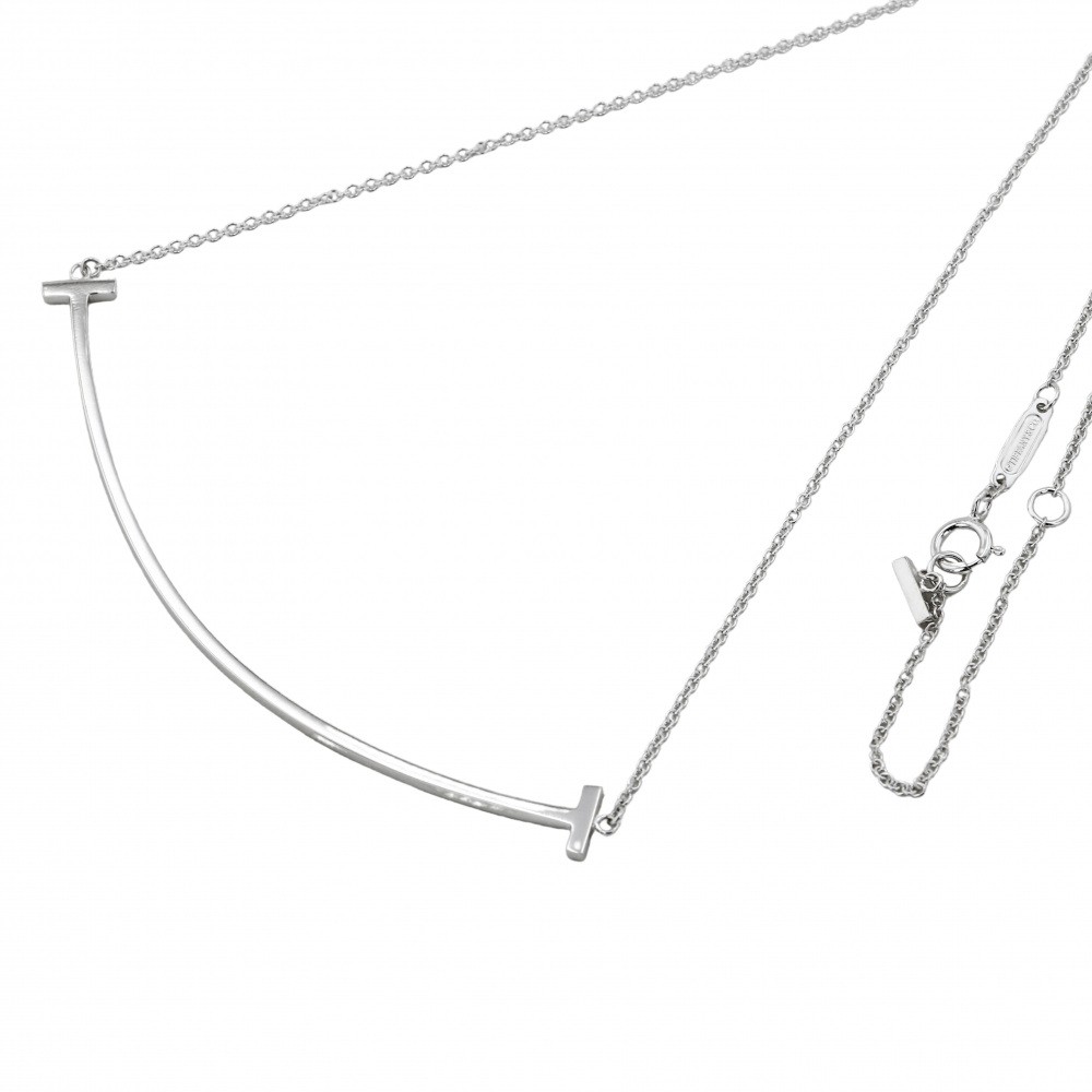 Tiffany & Co. Tiffany T Smile Necklace 18K White Gold