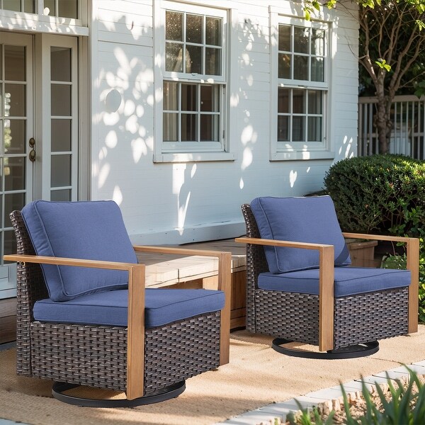 Patio Wicker Rocking Glider Chair