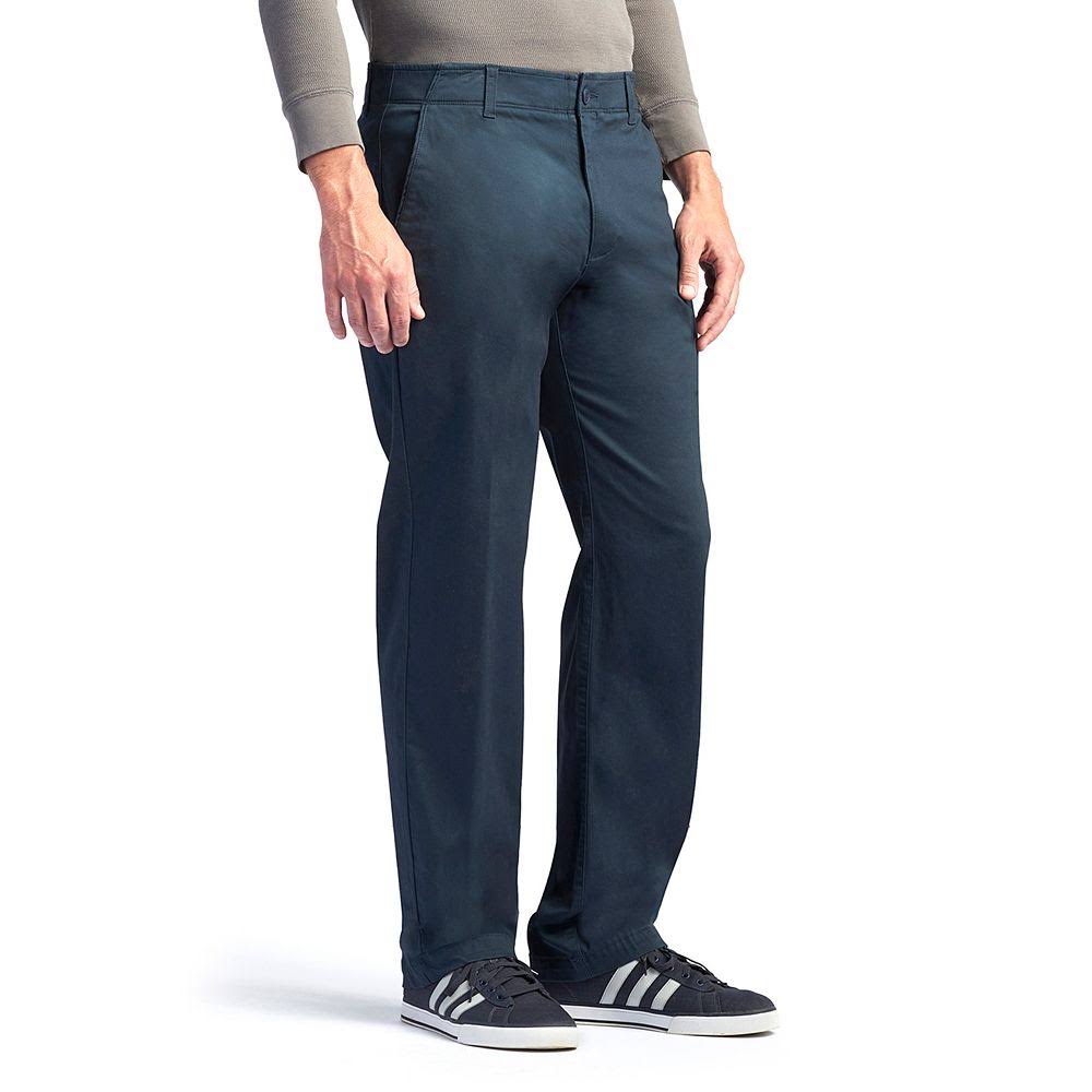 Lee Men&s Big u0026 Tall Extreme Comfort Khaki Pant - Navy
