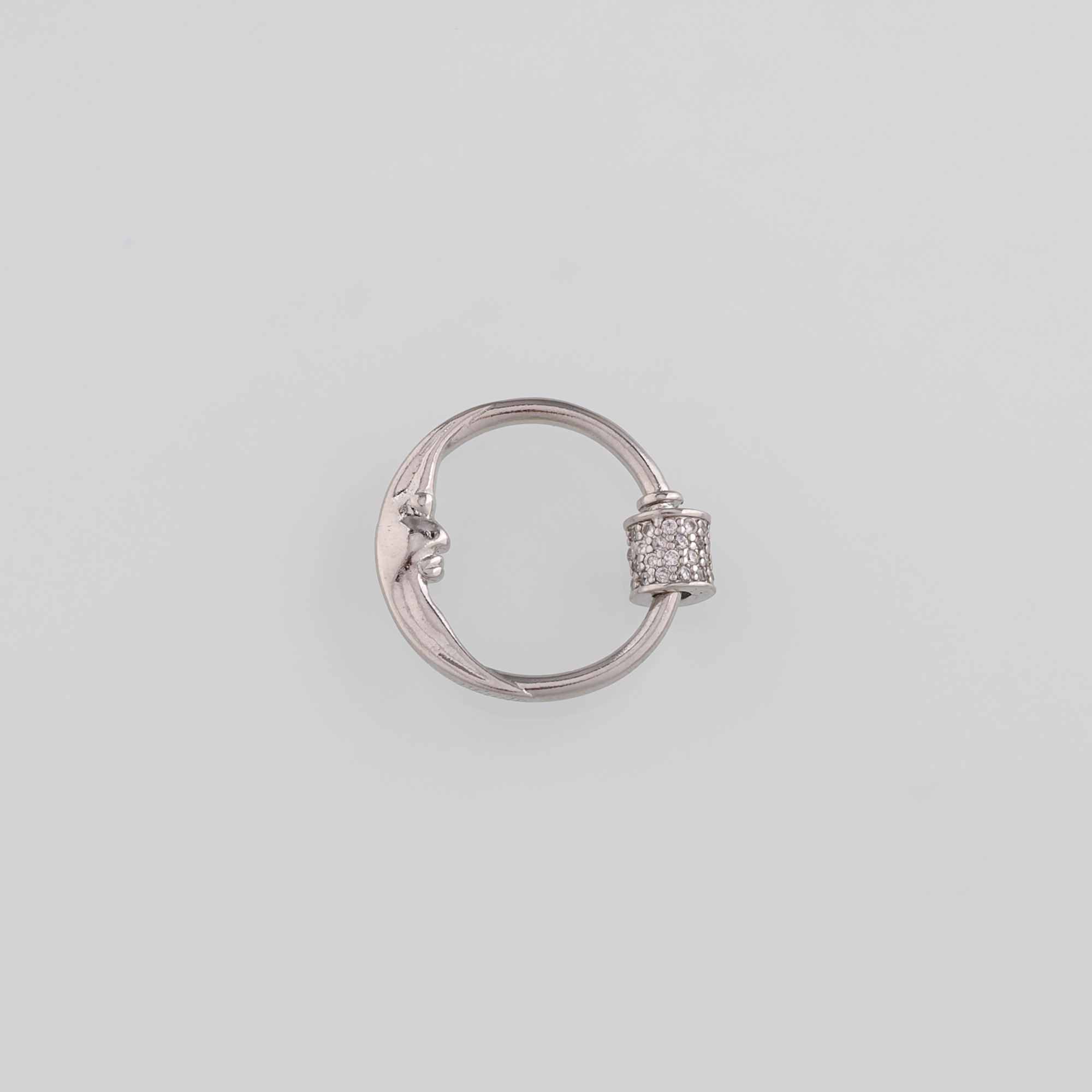 18K Gold Filled Round Carabiner Clasp,Dainty Round Screw Clasp Lock for DIY Jewelry Finding Necklace Bracelet