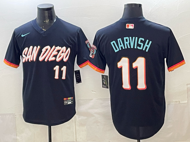 Men's San Diego Padres Yu Darvish #11 Obsidian 2026 City Connect Stadium Jersey