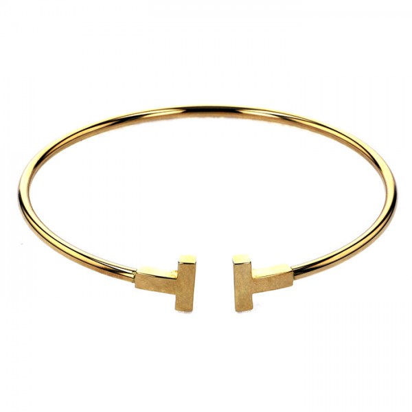 Tiffany & Co. Tiffany T Wire Bracelet 18K Yellow Gold