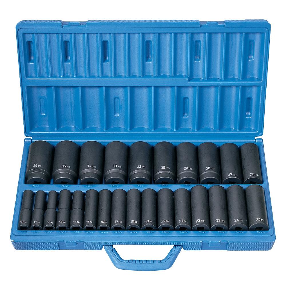 1/2 Drive 26 Pc. Deep Length Metric Master Set;