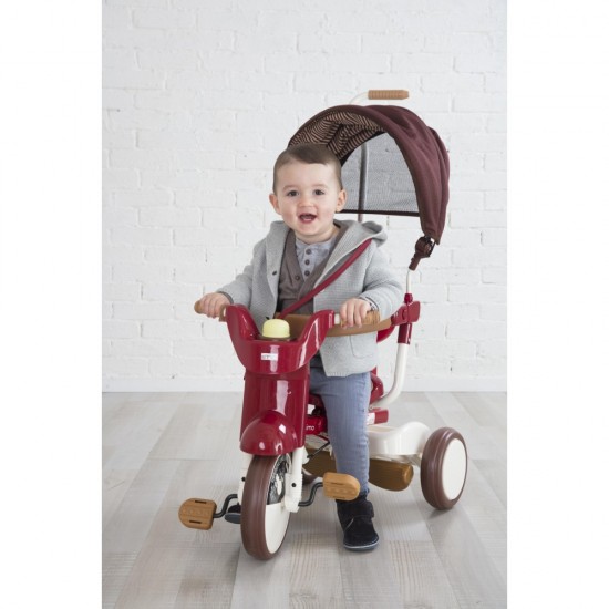 3-in-1 Foldable Tricycle with Canopy (Eternity Red)