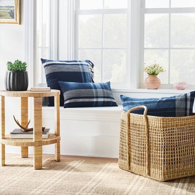 Costa Mesa Round Rattan Wrapped Accent Table Tan Designed With Studio Mcgee