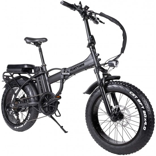 20Inch Folding Electric Bike I-PAS 7 Speed 48V 13AH Removable Lithium Battery 4.0/3.0 All-Terrain Fat Tire 4.3″ LCD Display Beach Commute Bicycle Couple Models E-Bike