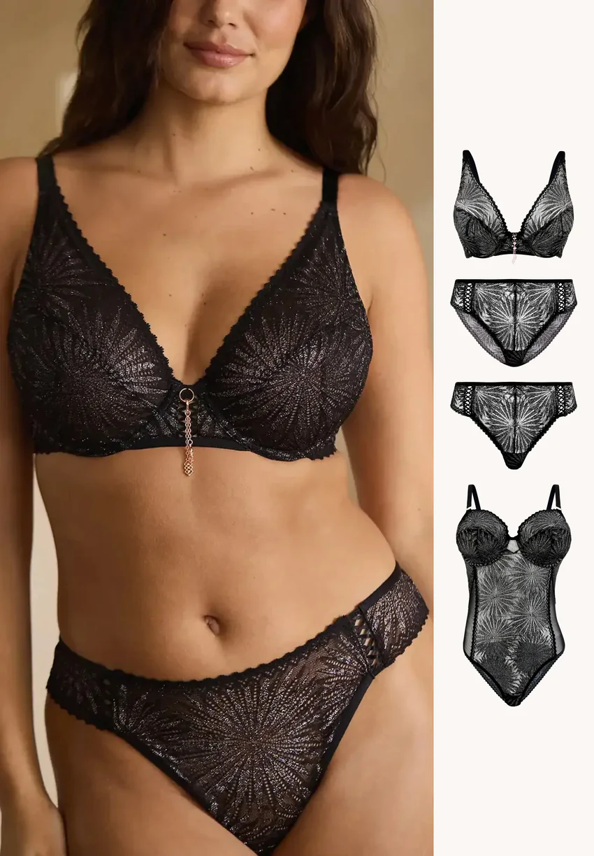 Ensemble Laurie Noir avec 2 bas et body