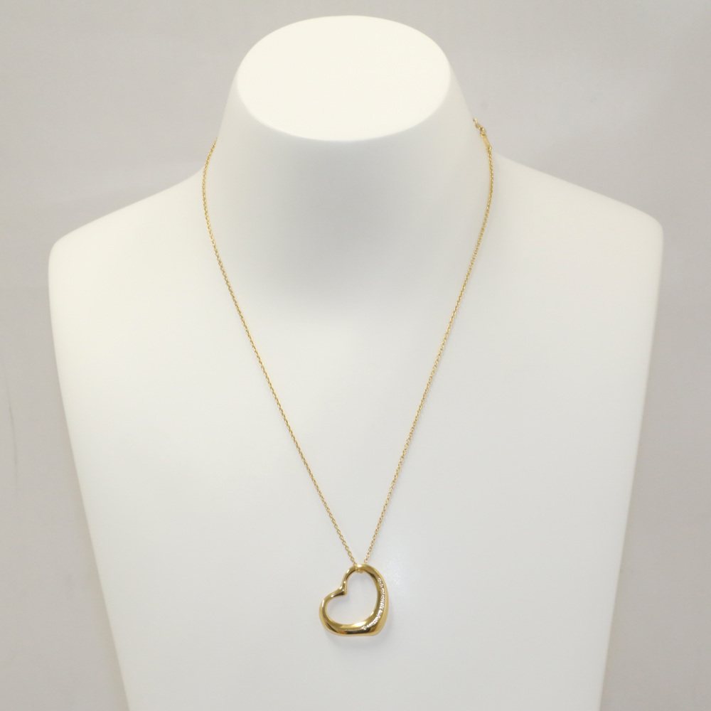 Tiffany & Co. Elsa Peretti Open Heart Necklace 18K Yellow Gold