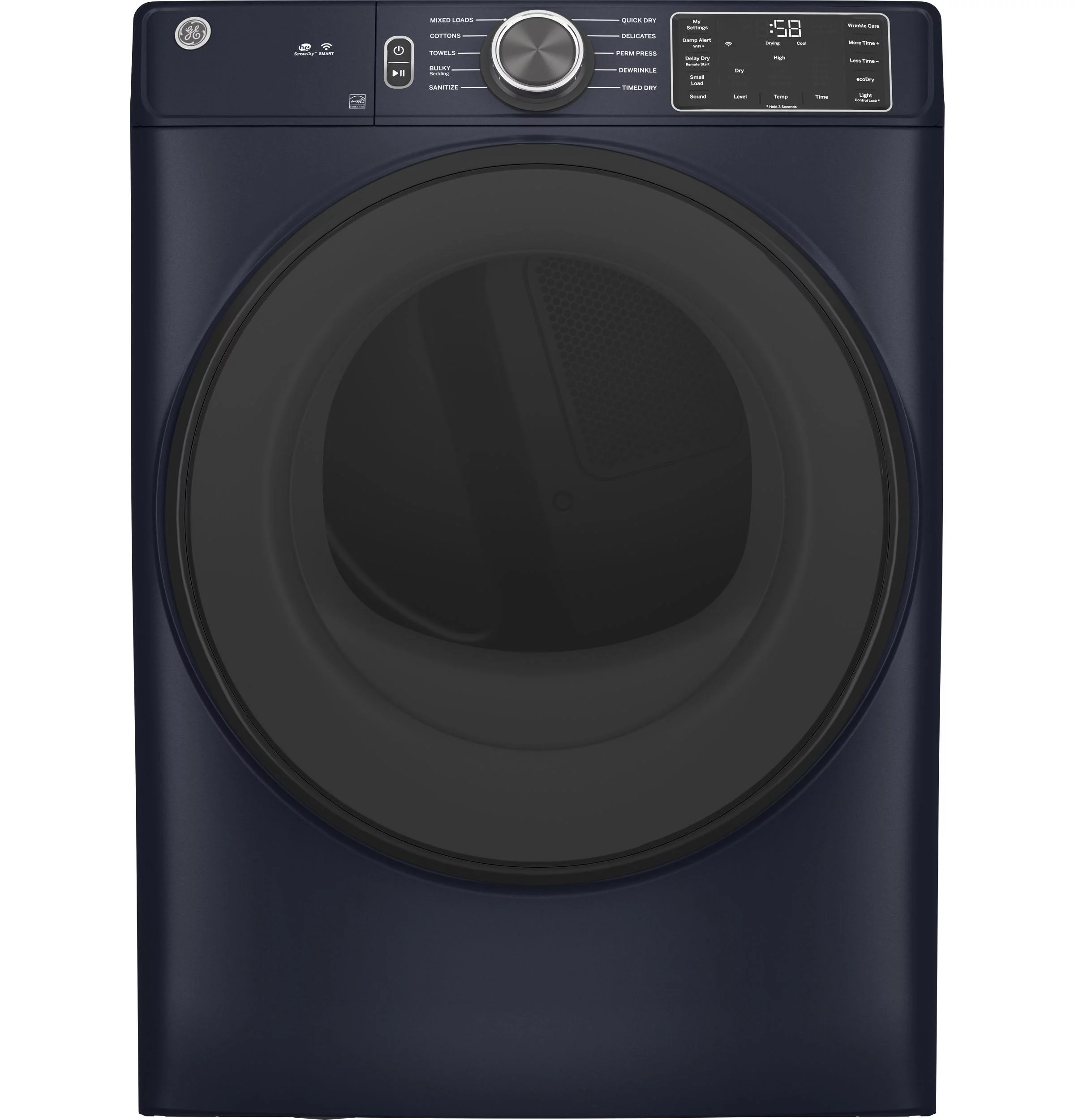 GE® 7.8 cu. ft. Capacity Smart Front Load Electric Dryer with Sanitize Cycle