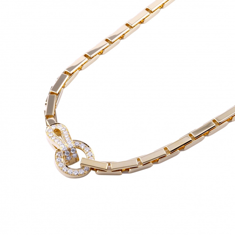 Cartier Agraf Necklace 18K Yellow Gold Diamond N7023400