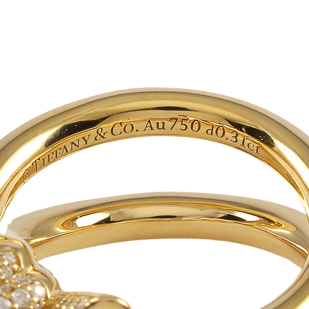 Tiffany & Co. Knot Double Row Ring 18K Yellow Gold Diamond 69346626