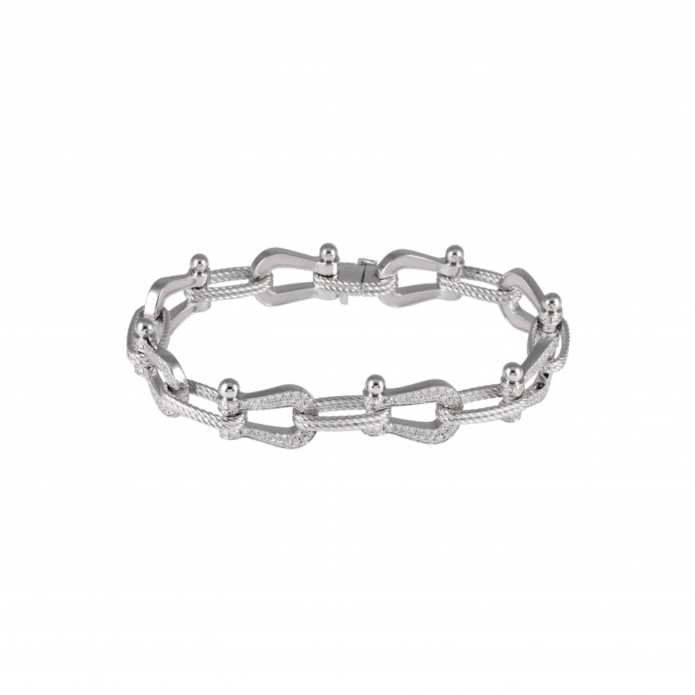 FRED Force 10 Multiple Lm Bracelet 18K White Gold Diamond 6J0169