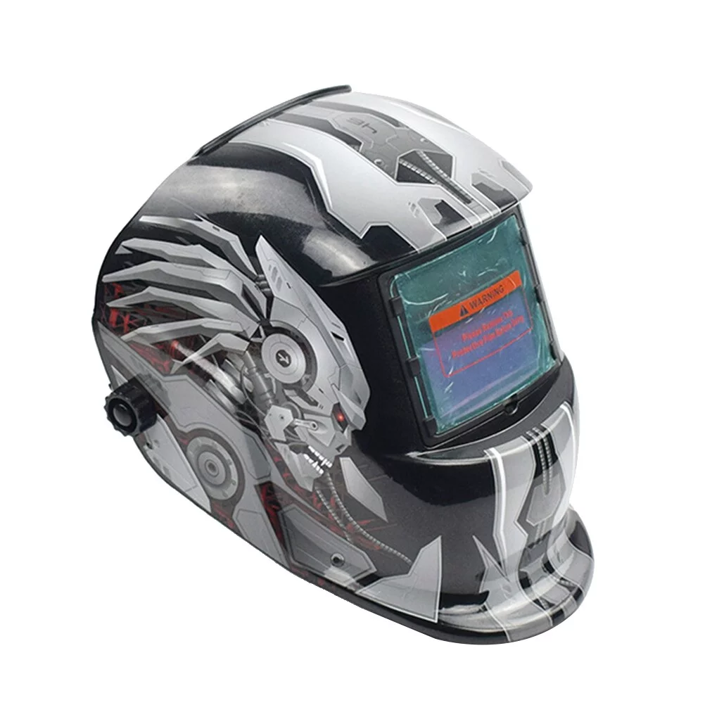 Solar Powered Welding Helmet Auto Darkening Welding Helmet Professional Welding Mask Wide Shade Range Large Viewing Area (B Styl