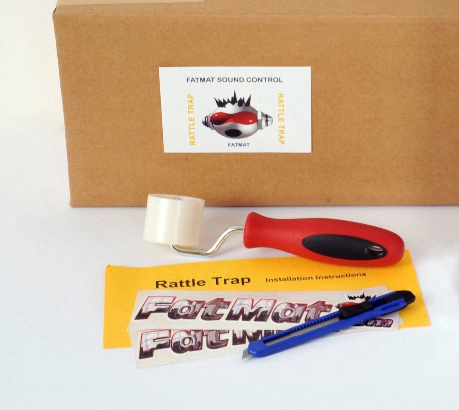 Fatmat Self-Adhesive Rattletrap Sound Deadener Pack with Install Kit - 25 Sq ft x 80 Mil Thick