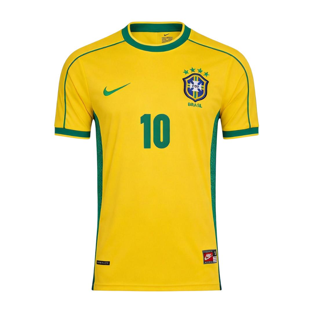 Retro Soccer Jersey RIVALDO #10 Brazil Home 1998