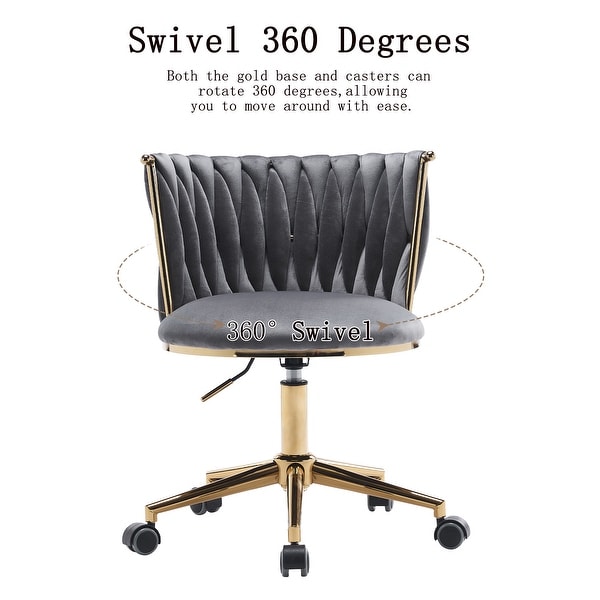 Office Desk Chair,Upholstered Home Office Desk Chairs with Adjustable Swivel Wheels