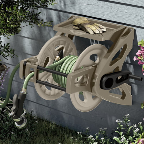 Suncast 175' Wall Mount Hose Reel, Java, WTS175