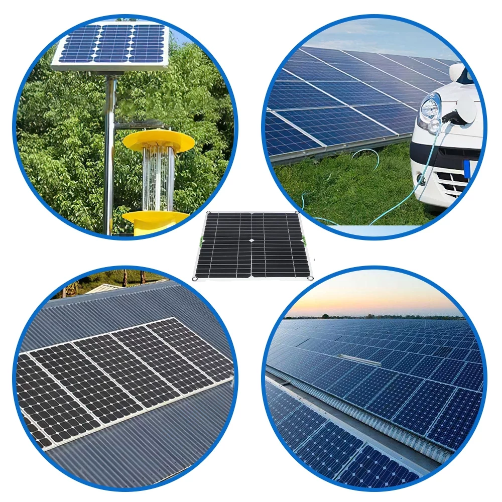 400W Solar Panel Controller Kit 100A 12V Solar Power System Portable Outdoor Home Battery Charger