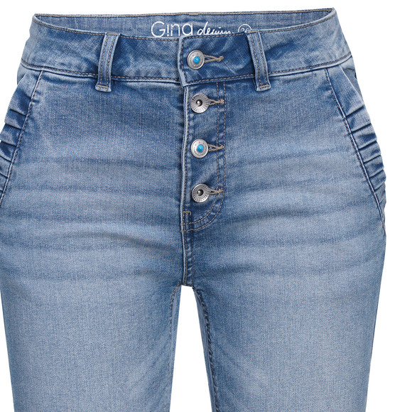 Gina Damen Capri-Jeans in Denim-Optik