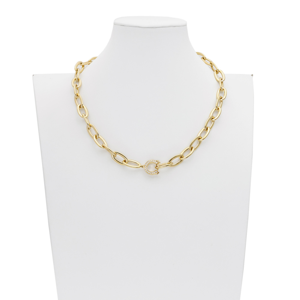 Cartier C Do Necklace 18K Yellow Gold Diamond