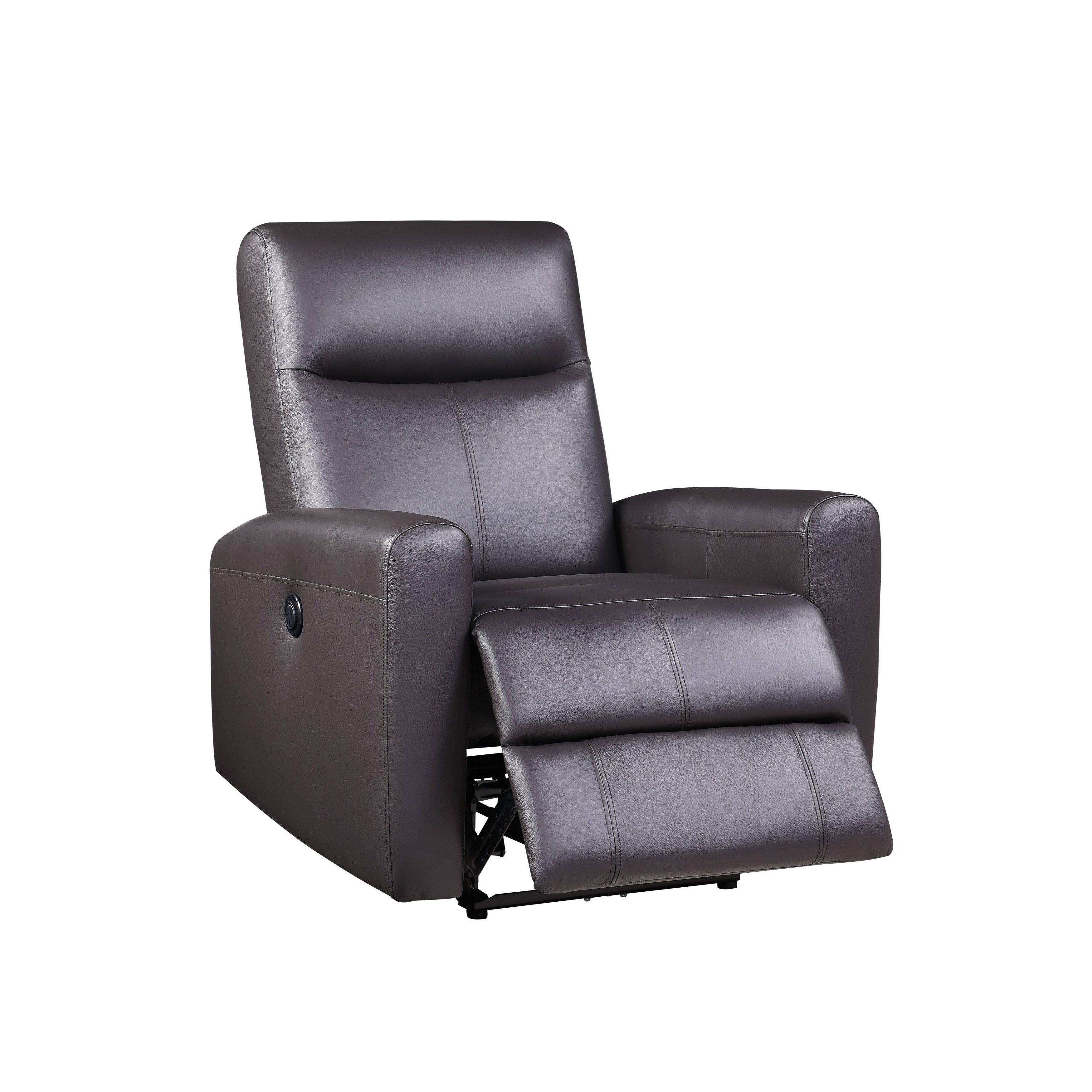 Acme Blane Power Motion Recliner, Brown Top Grain Leather Match