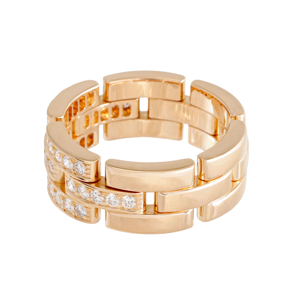 Cartier Mayon Pantale Ring 18K Rose Gold Diamond B4095300